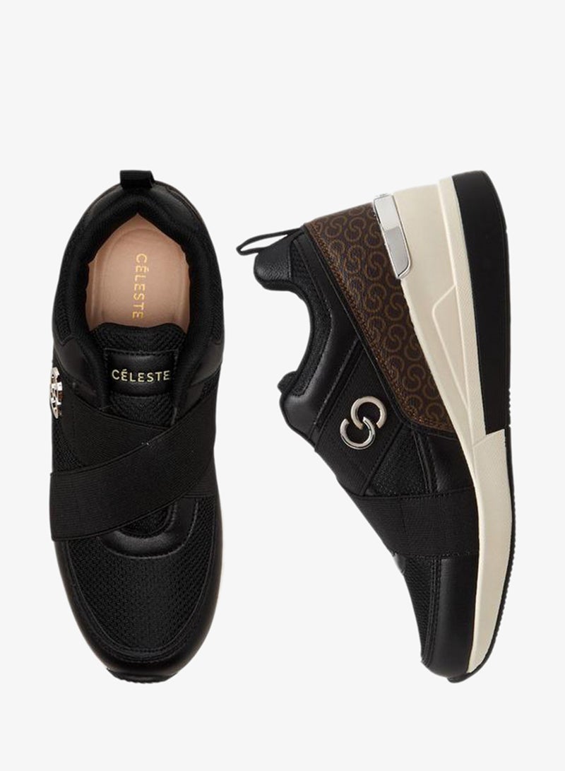 Celeste Women Monogram Print Ankle Sneakers - Image 2